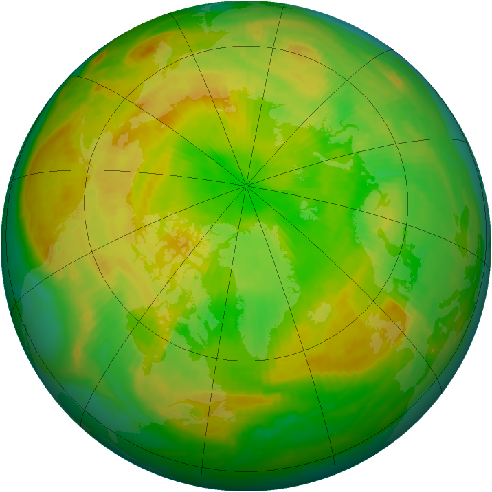 Arctic ozone map for 27 May 2000